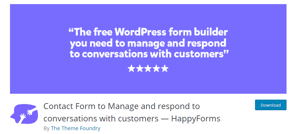 best wordpress plugins free happyform plugin