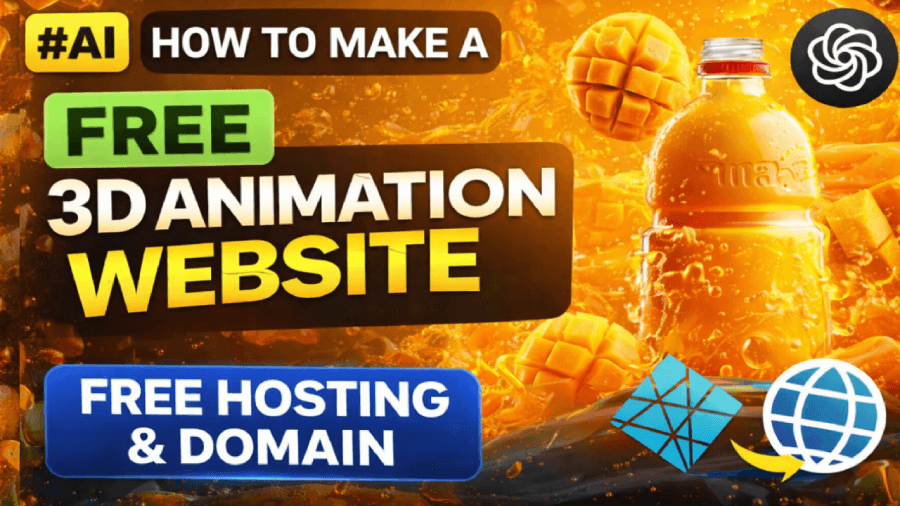 How to Make a 3D Animated Website with AI for Free Full Page Scroll Animation