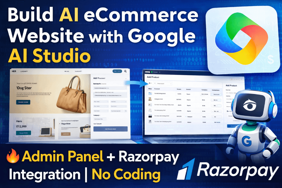 Build AI eCommerce Website with Google AI Studio 🔥 Admin Panel + Razorpay Integration _ No Coding